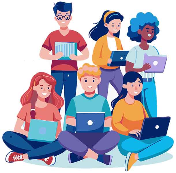 An image of students looking pleased with the tuition materials available at MrLawes.com